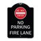Signmission Designer Series-Do Not Enter No Parking Fire Lane With Graphic, 24" x 18", BS-1824-9981 A-DES-BS-1824-9981 - alternate 1